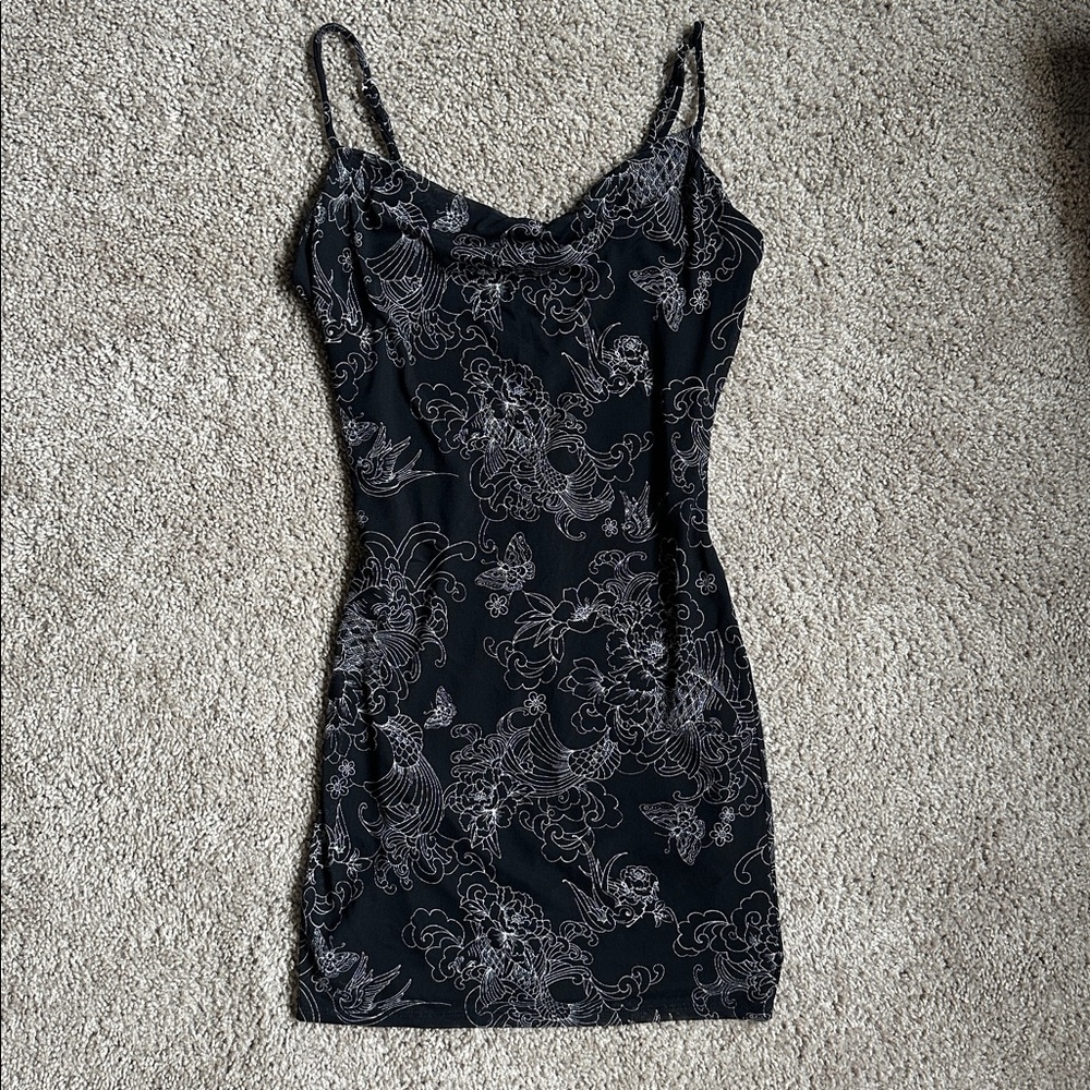 Forever 21 Black and White Bodycon Dress S
